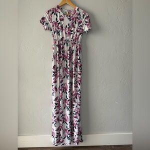 Pinkblush Floral Maternity Maxi Dress, Size Small